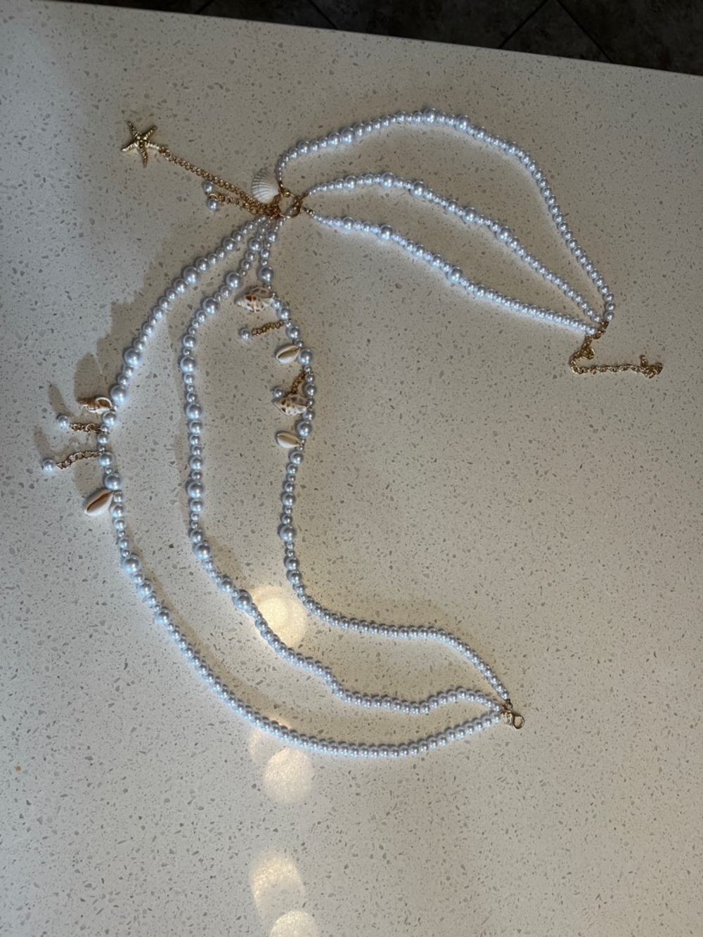 Pearl & Shell Multi-Strand Waist Chain‎ Belt - Picture 4 of 11